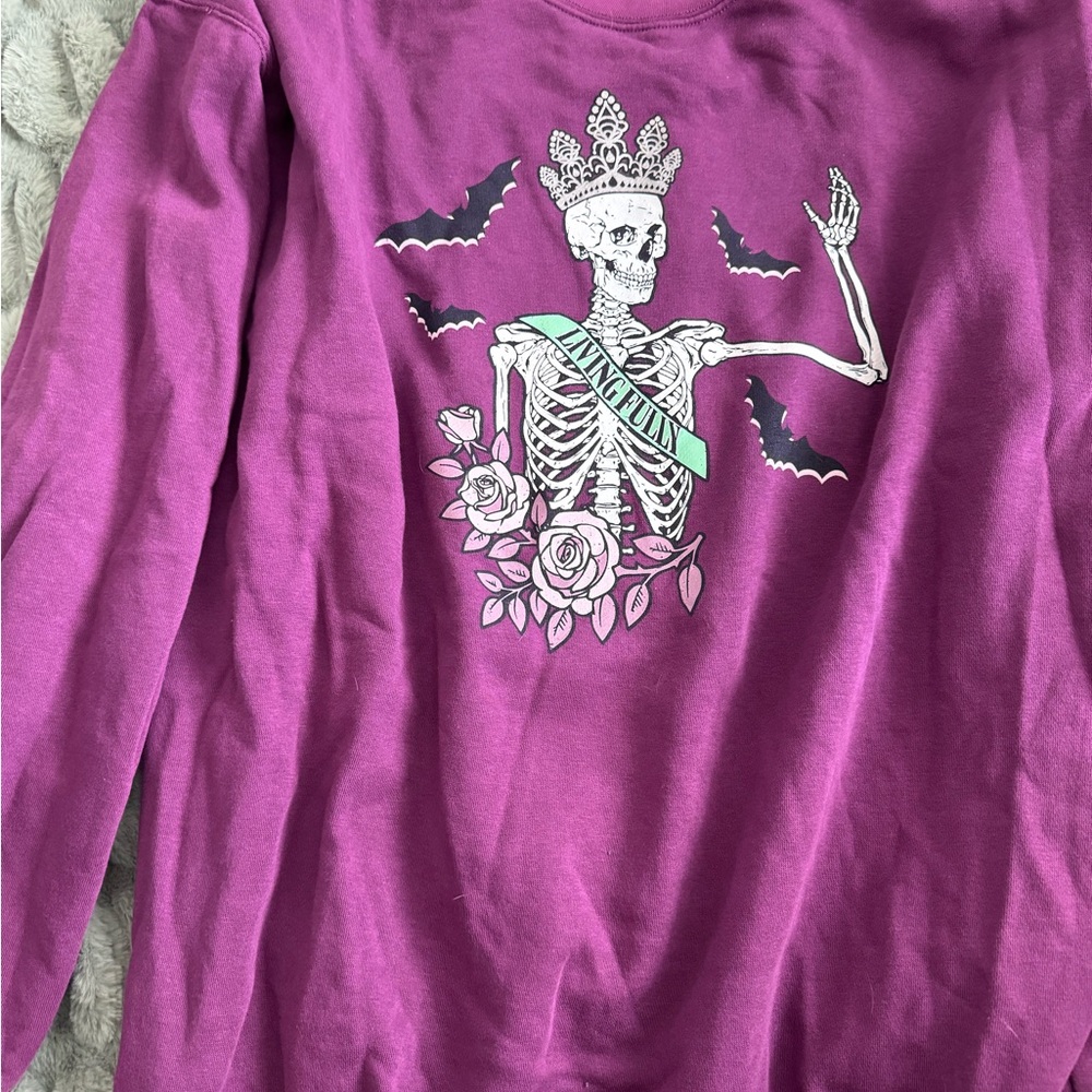 Living Fully Co Skeleton Graphic Top